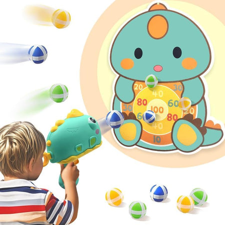 Dinosaur Kids Shooting Game Toy, Indoor and Outdoor Launching Ball Set, Dino Target Game for Children Age 3-5,Birthday Party Gift for 3 4 5 Year Old Child