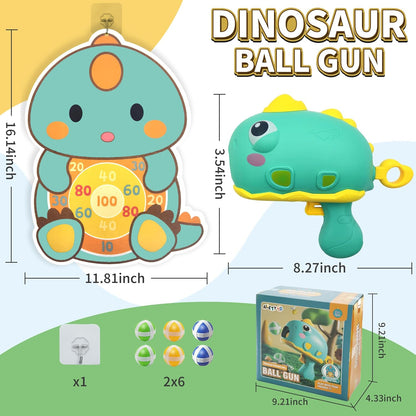 Dinosaur Kids Shooting Game Toy, Indoor and Outdoor Launching Ball Set, Dino Target Game for Children Age 3-5,Birthday Party Gift for 3 4 5 Year Old Child