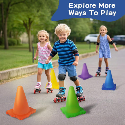 3 in 1 Bean Bags for Tossing, Throwing Ball Game, Cones Ring Toss - Outdoor Toys for Toddlers, Obstacle Course Game, Carnival Games, Backyard Games for Kids, Gift Kids Age 3 4 5 6 7