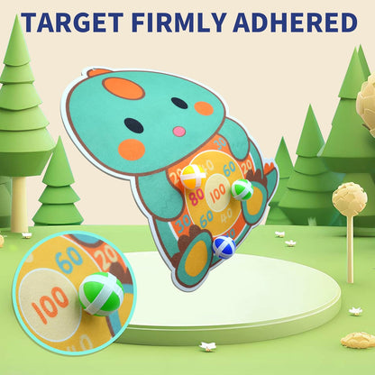 Dinosaur Kids Shooting Game Toy, Indoor and Outdoor Launching Ball Set, Dino Target Game for Children Age 3-5,Birthday Party Gift for 3 4 5 Year Old Child