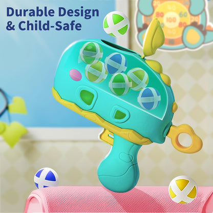 Dinosaur Kids Shooting Game Toy, Indoor and Outdoor Launching Ball Set, Dino Target Game for Children Age 3-5,Birthday Party Gift for 3 4 5 Year Old Child